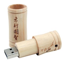 環保隨身碟-原木禮贈品USB-竹筒木製隨身碟-客製隨身碟容量-採購訂製印刷推薦禮品
