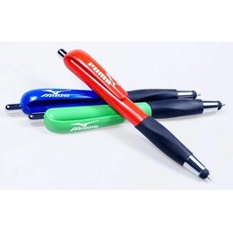 觸控筆-2合一按壓式塑膠廣告圓珠觸控筆