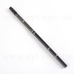 黑木鉛筆單色印刷-消光黑筆桿附橡皮擦頭-採購批發製作贈品筆