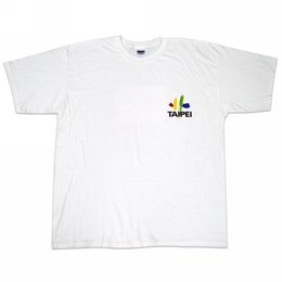 廣告T恤-本白純棉衣服/可選尺寸-雙面單色印刷