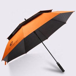 30吋透氣高爾夫傘-半自動黑膠塗層傘