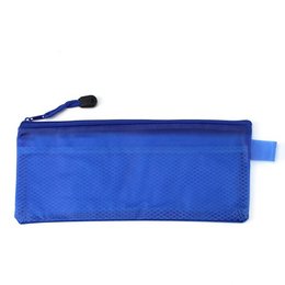 透明拉鍊鉛筆盒-PVC+網眼布筆袋