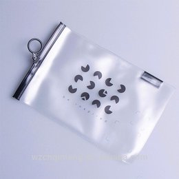 PVC磨砂防水夾鍊袋-21x29.7cm-黑色圓圈拉頭