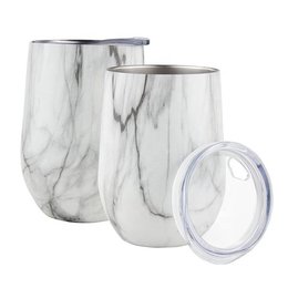 350ml不銹鋼吸管杯-透明塑膠蓋吸管杯