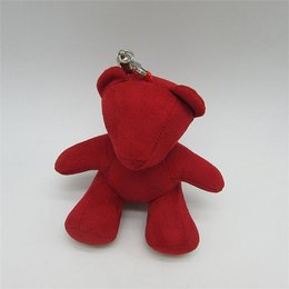 玩偶-10cm泰迪熊編織繩吊飾鑰匙圈-可客製化印刷logo