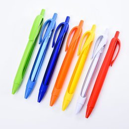 廣告筆-按壓式塑膠彩色筆管推薦禮品-7款單色原子筆-客製化贈品筆