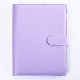 25K馬卡龍紫色工商日誌-磁扣式活頁筆記本-可訂製內頁及客製化加印LOGO