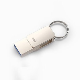 鑰匙圈金屬隨身碟-OTG USB+Type C