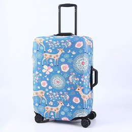22-25吋聚酯纖維行李箱套-底部拉鍊與鬆緊帶設計-彩色滿版印刷