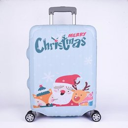 22-25吋聚酯纖維行李箱套-底部拉鍊設計-彩色滿版印刷