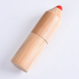 12色短彩色鉛筆-木圓筆筒廣告印刷禮品-客製印刷贈品筆