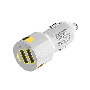 LED指示燈款-雙USB車充-QC3.0快充