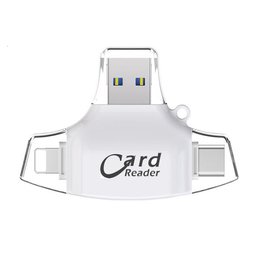 USB 2.0/Lightning/Type-C/Micro讀卡機-支援TF/SD卡-塑料材質