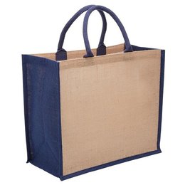 彩色設計黃麻購物袋-客製化手提袋
