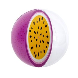 沙灘球-PVC半透明百香果造型充氣沙灘球-客製化印刷logo