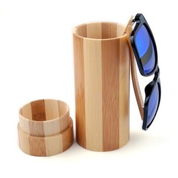 圓筒式竹製客製化眼鏡盒