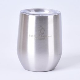 304不鏽鋼蛋型冰霸杯(原色)-355ml客製化雷射雕刻環保杯-(同59CA-0215)