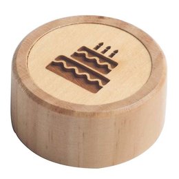 鄉村風小巧圓形木製音樂盒