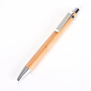 按壓式竹製筆管單色筆