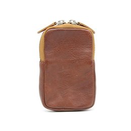 皮包-方形真皮鑰匙圈拉鍊皮包-可客製化印刷LOGO