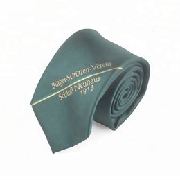 素面墨綠色寬版領帶-滌綸材質