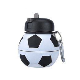 550ml足球造型水瓶-可摺疊矽膠水壺