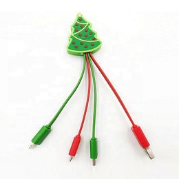 聖誕樹四合一USB充電線-聖誕節禮品