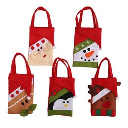 糖果禮物袋-聖誕老人.雪人.麋鹿.企鵝造型手提袋-聖誕節禮品