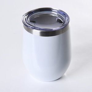 304不鏽鋼蛋型冰霸杯(白色亮面)-355ml客製化雷射雕刻環保杯-(同59CP-0003)