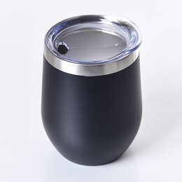 304不鏽鋼蛋型冰霸杯(霧面黑色)-355ml客製化環保杯-(同59CA-0215)