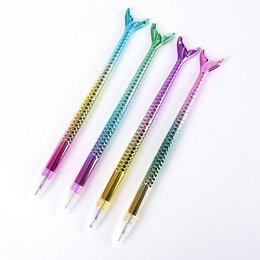 開蓋式UV電鍍廣告筆-美人魚造型單色筆