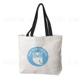 有底帆布包-W37.5xH29xD8cm帆布袋-單面單色網版提袋印刷(同56CT-0040)