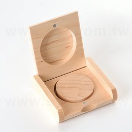 木質感掀蓋式木盒-隨身碟包裝盒-可雷射雕刻企業LOGO