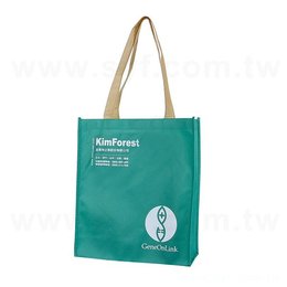 不織布環保購物袋-厚度80G-尺寸W32xH35.5xD12cm-雙面單色可客製化印刷