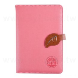 粉色工商日誌-包扣式精裝筆記本-可訂製內頁及客製化加印LOGO