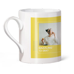 平口馬克貝瓷杯-白色貝瓷杯約375ml-可客製化印刷logo