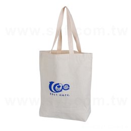 手提帆布袋-厚度10oz-W34XH36XD9cm雙面單色印刷-可客製化印刷LOGO