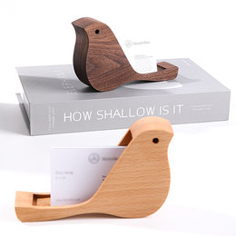 創意木製名片盒-小鳥款名片座
