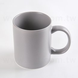 簡約白瓷霧面灰色馬克杯-可客製印刷
