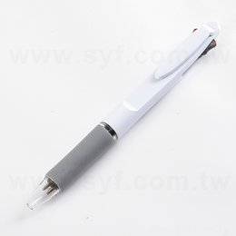 簡約雙色廣告筆-按壓式筆身灰色原子筆