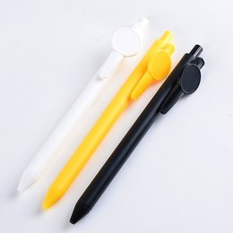 廣告筆-按壓式塑膠筆管廣告筆-圓筆夾磨砂管原子筆