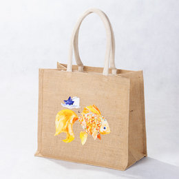 黃麻購物袋橫式A4(全彩燙印)