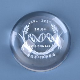 半圓水晶紙鎮-客製雷射雕刻
