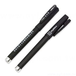 廣告筆-筆蓋夾霧面筆管環保禮品-單色中性筆-採購訂定客製贈品筆