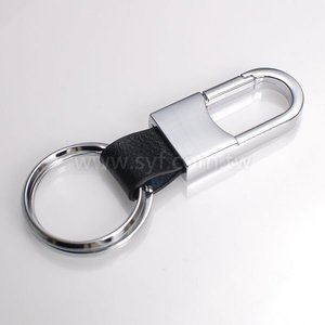 金屬皮革鑰匙圈-訂做客製化禮贈品-可客製化印刷logo