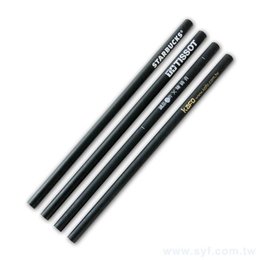原木鉛筆-消光黑筆桿-圓形塗頭單色廣告筆