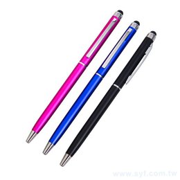 觸控筆-電容禮品多功能單色廣告筆-半金屬手機觸控原子筆-採購訂製贈品筆