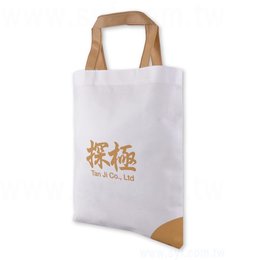 不織布手提購物袋-厚度80G-尺寸W28xH33cm-雙面雙色可客製化印刷