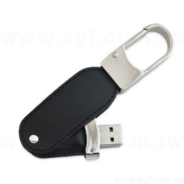 皮製隨身碟-鑰匙圈禮贈品USB-金屬環皮革材質隨身碟-客製隨身碟容量-採購訂製印刷推薦禮品