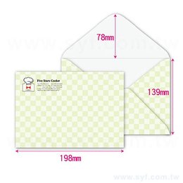 10K西式彩色信封w198xh139mm客製化信封製作-多款材質可選-橫式信封印刷